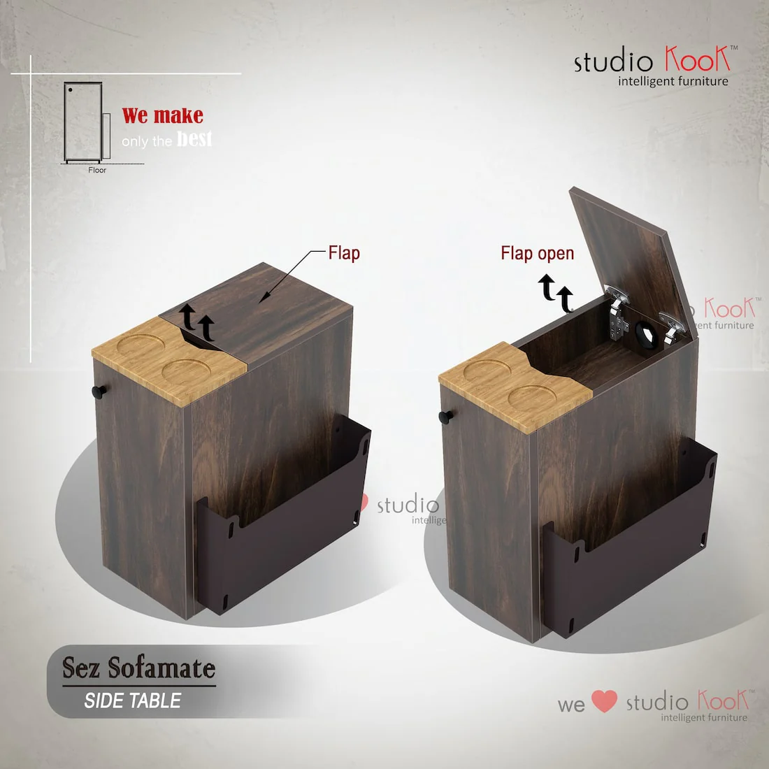 Sez Sofamate Left Side & End Table - Image 9