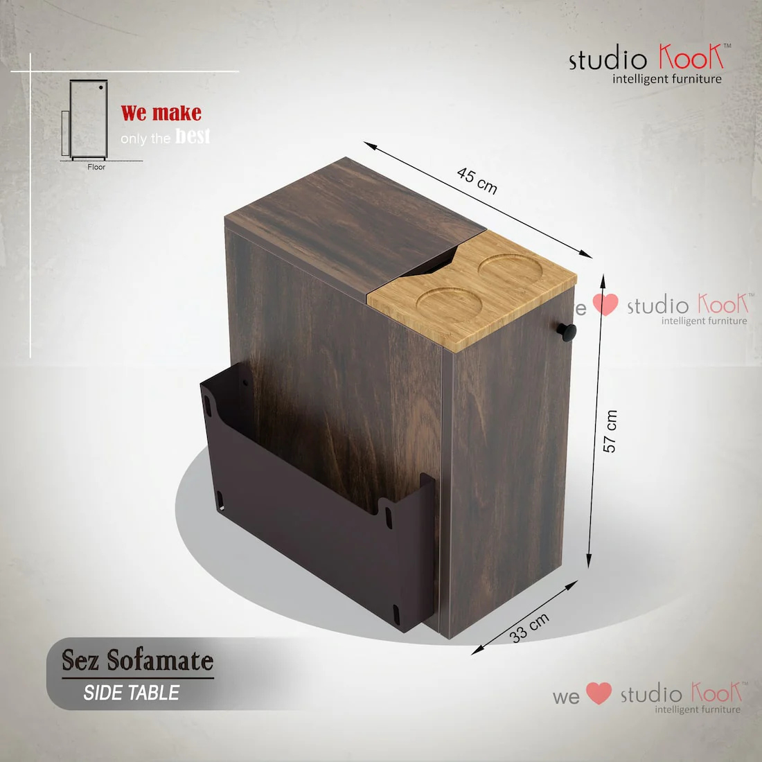 Sez Sofamate Right Side & End Table - Image 4